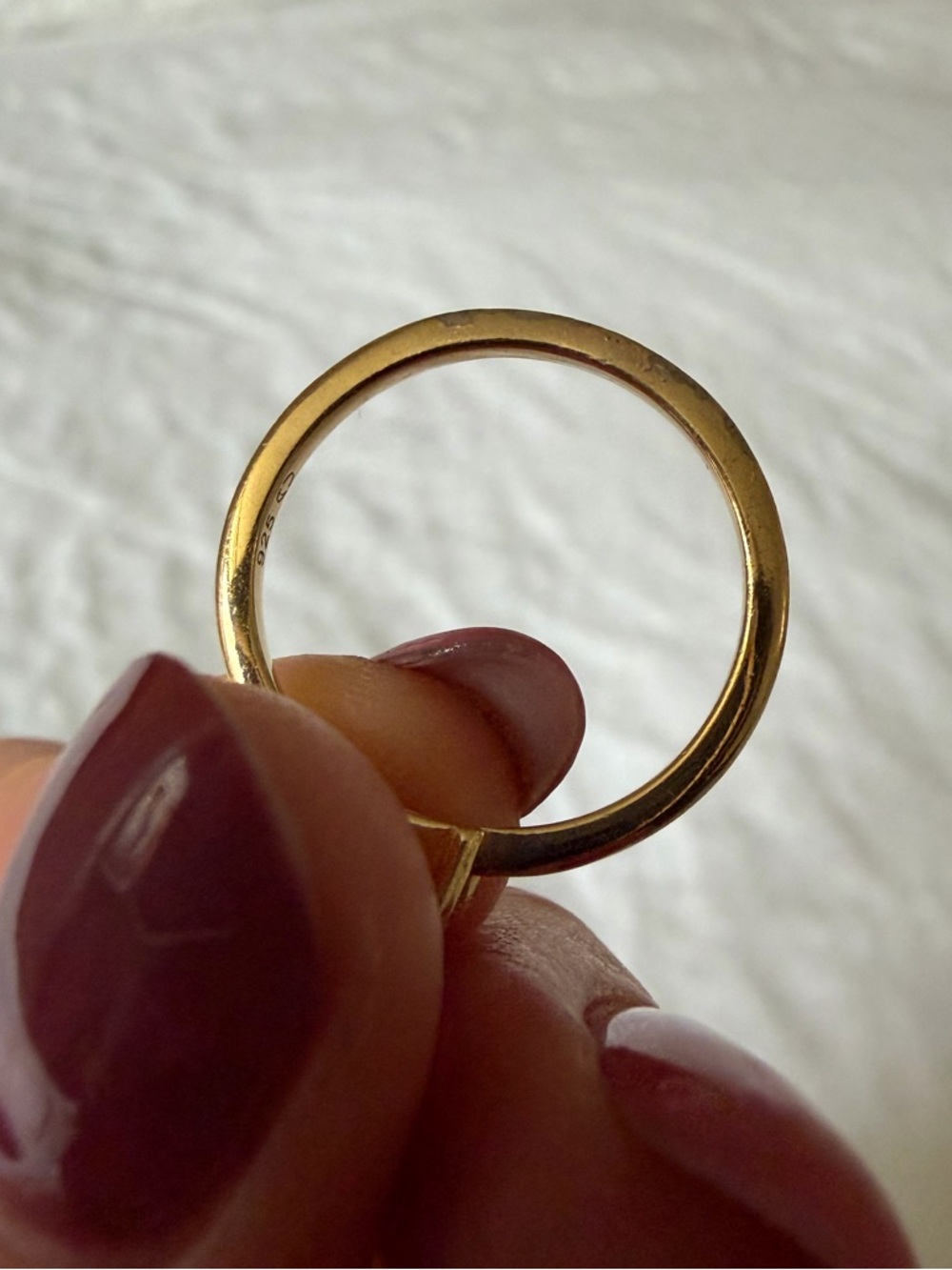 Aurate birthstone Baguette Ring - aquamarine/March, size 7, gold vermeil - Picture 6 of 8